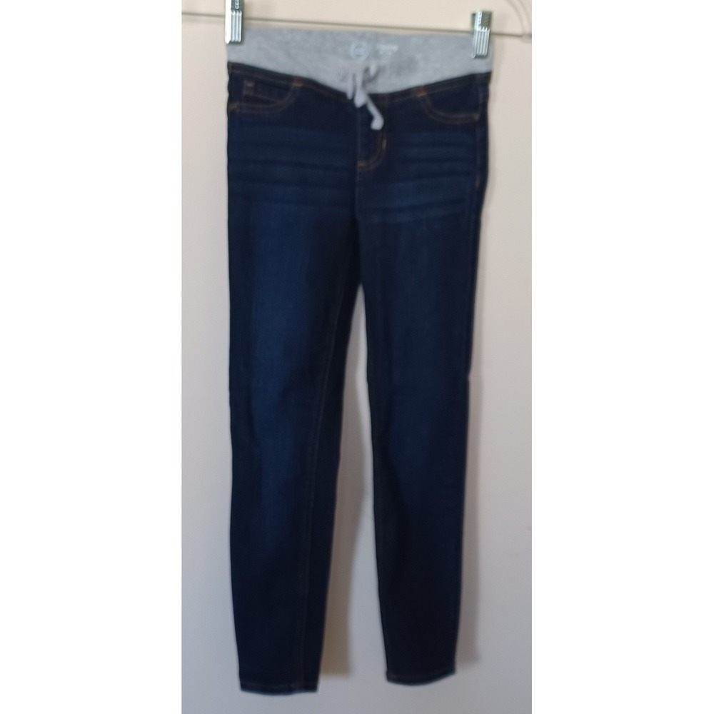Wonder Nation Girls Dark Wash Jeggings Elastic Waistband Size M‎ 7-8